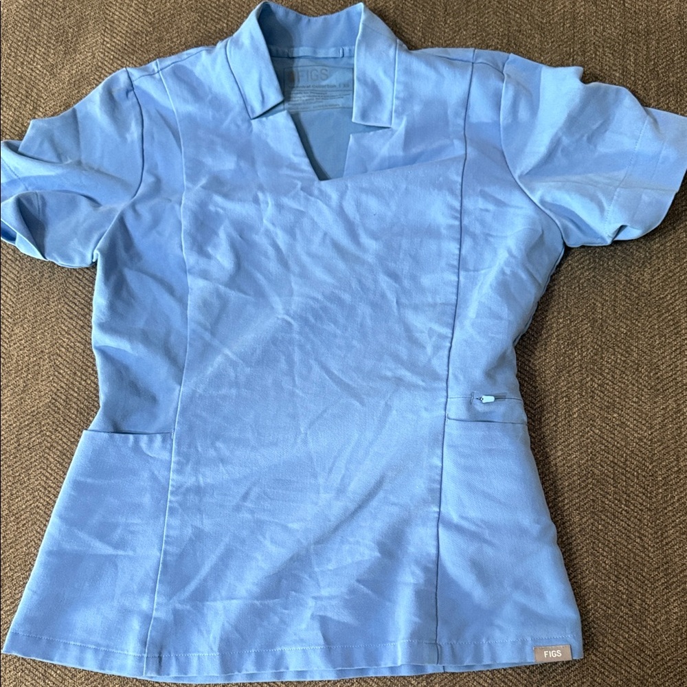 Figs Women's Sky Blue Blouse